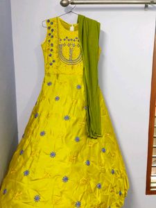 Yellow Embroidered Dress