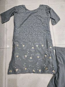 Beautiful Grey Lehenga With Kurti