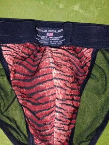 Men Pole Polar Transparent Tiger Print Briefs
