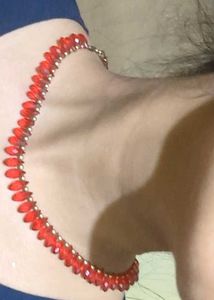 Red Crystal Necklace-Ethnic