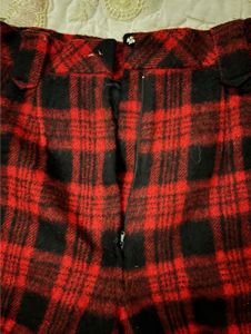 Red &amp; Black Plaid Pants