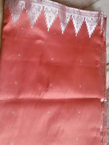 Peach Color Saree With Blouse