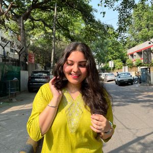 Lime Green Embroidered Kurti