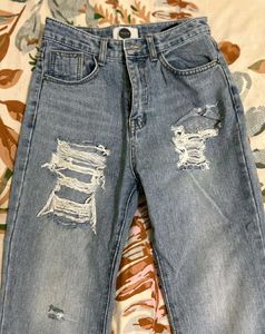 Ripped Flare Jeans