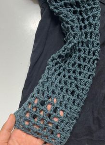 Crochet Bolero Shrug - Teal