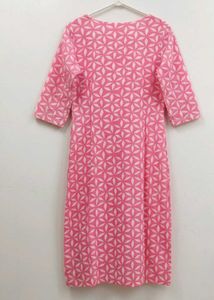 Pink Floral Print Kurti