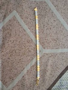 Gold and White Bracelet
