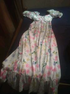 Floral Puff Sleeve Maxi Dress