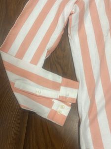 Jack &amp; Jones Striped Shirt - Peach &amp; White