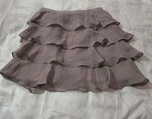 Black Sleeveless Chiffon Dress with Ruffle Hem