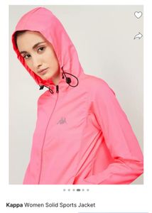Neon Pink Kappa Light Weight Sports Jacket