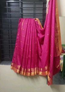 A Super Pink Occasional Wear With Stiched Blouse