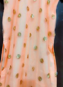 Light Orange Kurta &amp; Golden Skirt With Dupatta 40