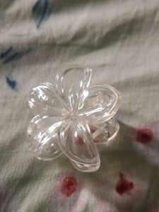 Clear Flower Hair Clip