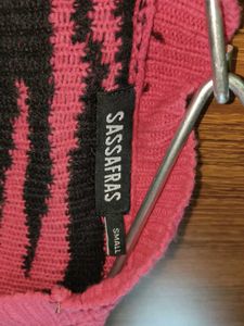 Pink Zebra Stripe Cardigan