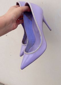 Aldo Lavender Leather Pointed Heels