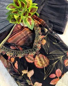 Chinnon Anarkali Gown Three piece suit set