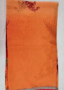 Peach Floral Saree With Blouse