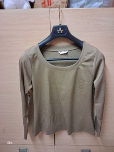 Olive Green Long Sleeve Top
