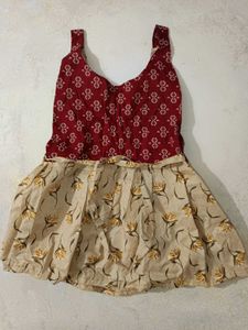 Floral Print Short Kurti