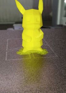 low poly Pikachu keychain option