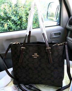 COACH NEW TOTE BAG WD INVOICE BILL N DUST COVER