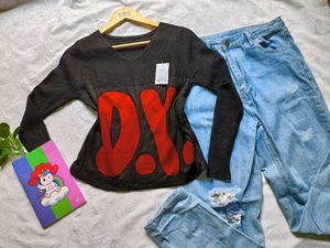 D.Y. Graphic Knit Sweater Or Pullover