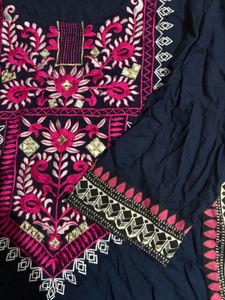 Embroidered Navy Tunic