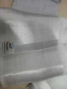 Elegant Sky White Saree Orgenza