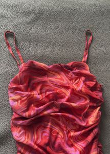 Red &amp; Pink Bodycon Mini Dress