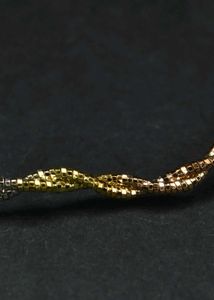 Tricolor Twisted 925 Silver Bracelet