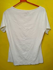 White Top With Buttons