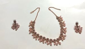 Blush Pink Necklace With Earrings