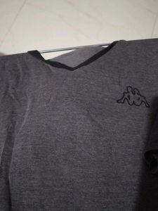 Kappa Grey V-Neck T-Shirt