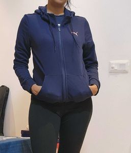 Puma Navy Zip Hoodie