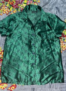 Plt Emerald Green Satin Night Dress