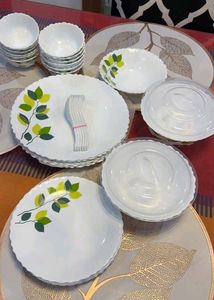 New With Tag Larah by Borosil Green dinner Set