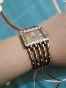 Filos Rhinestone Vintage Watch