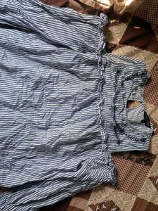 Striped Embroidered Top