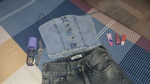 Denim Top &amp; Jeans Set