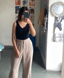 Wide Leg Trousers With Top