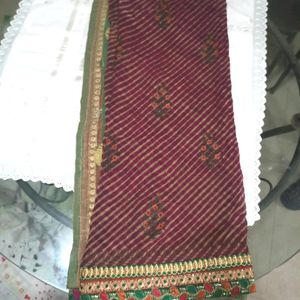 Purple Plum Golden Saree Blouse Petticoat Party