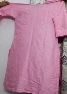 Pink Embroidered Kurti