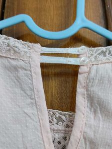 Peach Sleeveless Lace Top