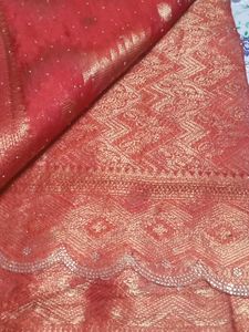 Red &amp; Gold Ethnic Fabric