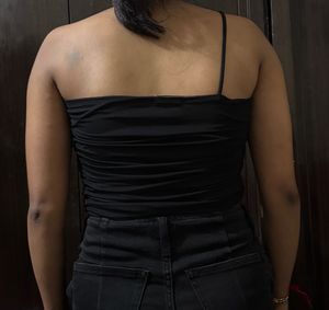 Chic Black One-Shoulder Top