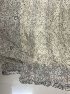 White &amp; Silver Lehenga Skirt