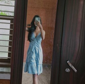 Y2k Denim European Vintage Pinterest Blue Dress