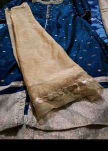 Blue Beaded Indian Dress