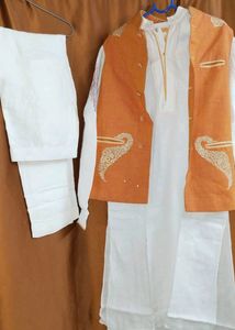Kurta Pant With Sadri Hand Embroidery(lillon)
